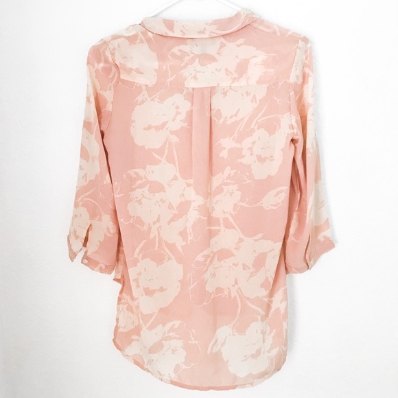 NWT Pink Floral Blouse - Picture 2 of 2